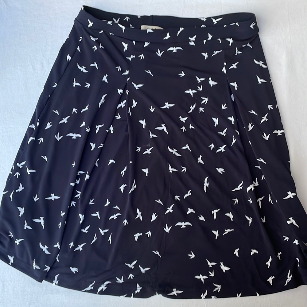 Gilli Navy Bird Patterned Skirt
